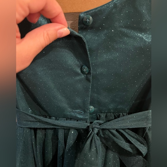 Jona Michelle emerald green 3T holiday sleeveless dress - Picture 7 of 8